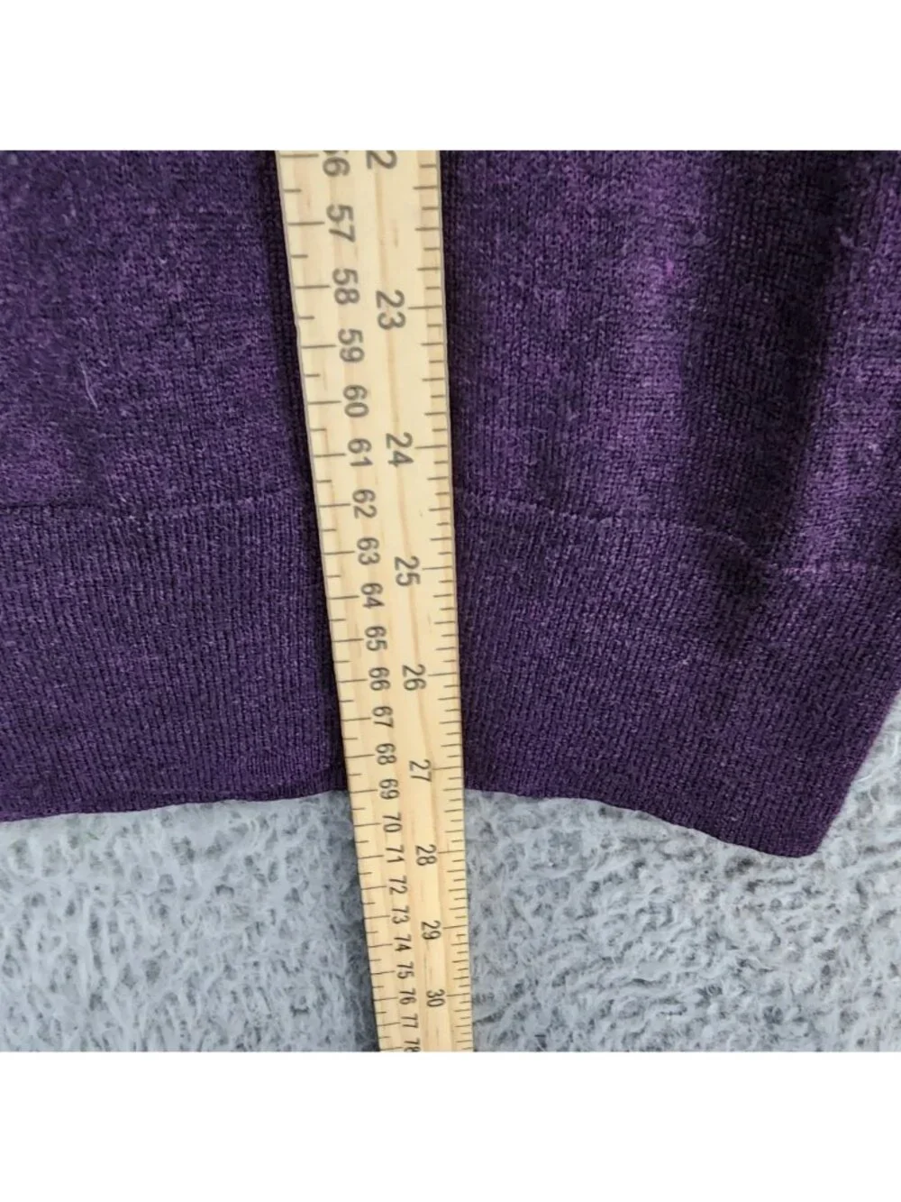 J. Crew Sweater Mens Large Purple Wool Blend Long Sleeve Pullover